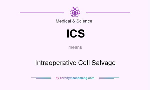 What does ICS mean? It stands for Intraoperative Cell Salvage