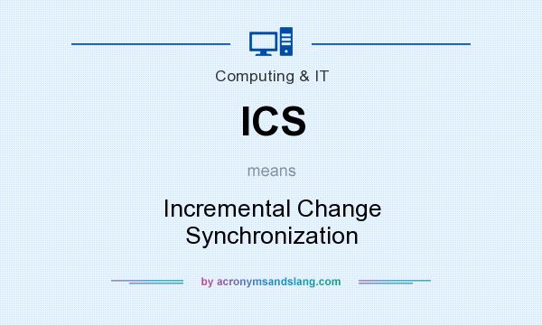 What does ICS mean? It stands for Incremental Change Synchronization