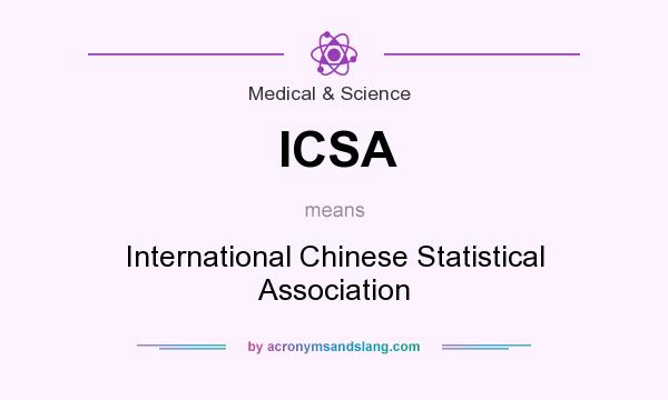 What does ICSA mean? It stands for International Chinese Statistical Association