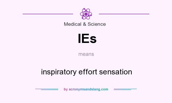What does IEs mean? It stands for inspiratory effort sensation