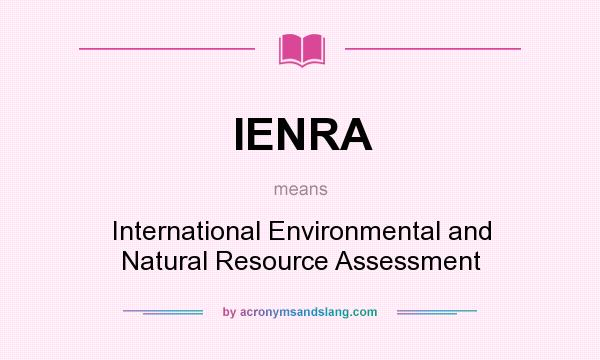 What does IENRA mean? It stands for International Environmental and Natural Resource Assessment