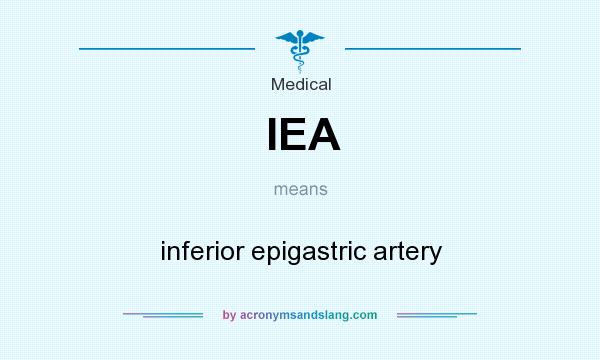 What does IEA mean? It stands for inferior epigastric artery