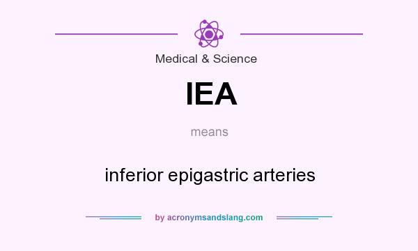 What does IEA mean? It stands for inferior epigastric arteries