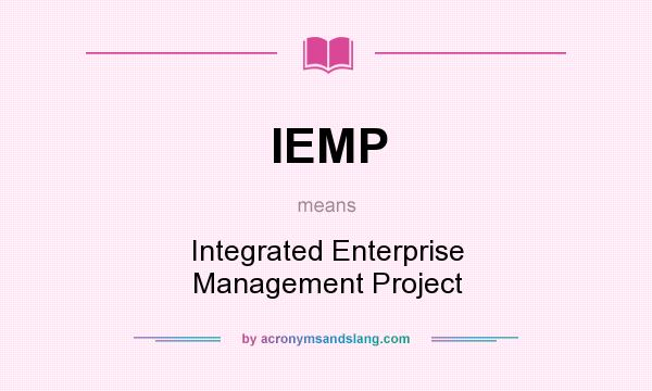 What does IEMP mean? It stands for Integrated Enterprise Management Project