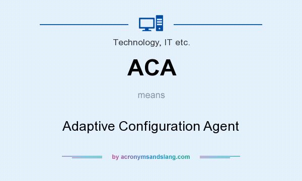 What does ACA mean? It stands for Adaptive Configuration Agent