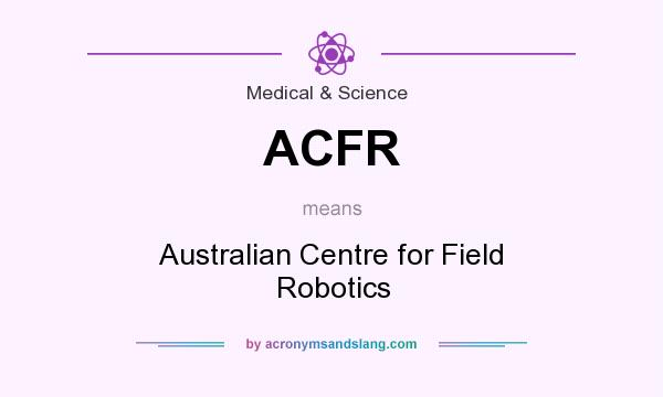 What does ACFR mean? It stands for Australian Centre for Field Robotics