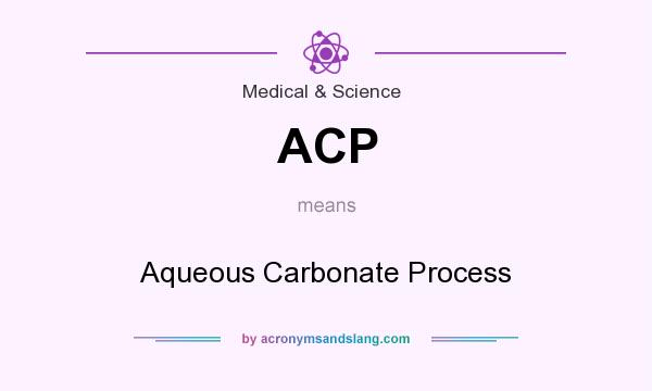 What does ACP mean? It stands for Aqueous Carbonate Process