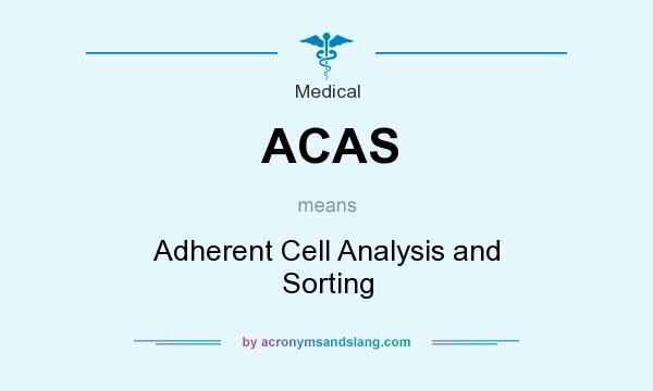 What does ACAS mean? It stands for Adherent Cell Analysis and Sorting