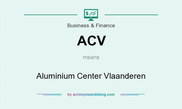 What does ACV mean? It stands for Aluminium Center Vlaanderen