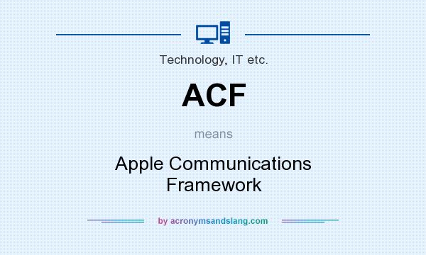 What does ACF mean? It stands for Apple Communications Framework