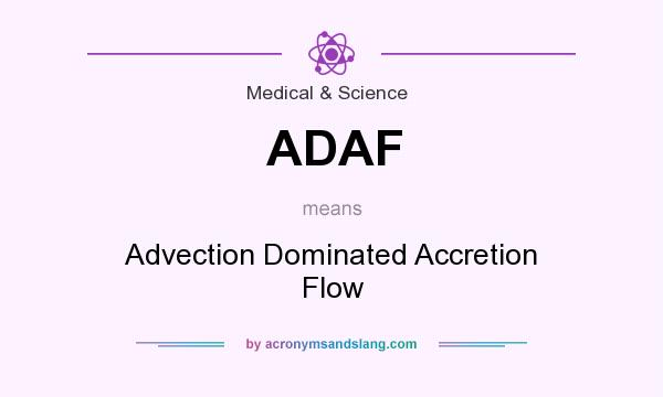 What does ADAF mean? It stands for Advection Dominated Accretion Flow