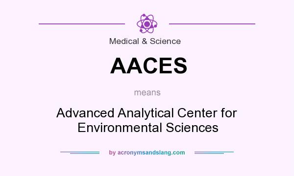 What does AACES mean? It stands for Advanced Analytical Center for Environmental Sciences