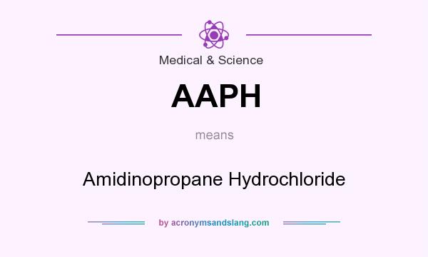 What does AAPH mean? It stands for Amidinopropane Hydrochloride