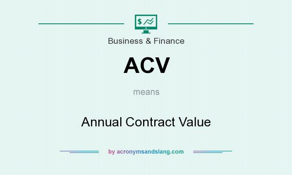 What does ACV mean? It stands for Annual Contract Value