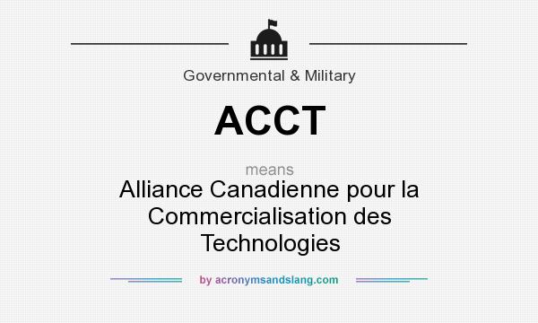 What does ACCT mean? It stands for Alliance Canadienne pour la Commercialisation des Technologies