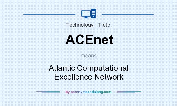 What does ACEnet mean? It stands for Atlantic Computational Excellence Network