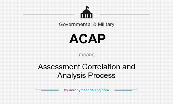 What does ACAP mean? It stands for Assessment Correlation and Analysis Process
