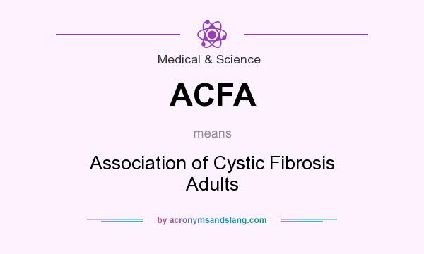 What does ACFA mean? It stands for Association of Cystic Fibrosis Adults