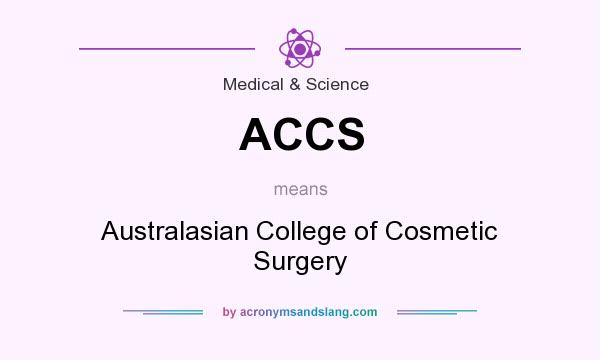 What does ACCS mean? It stands for Australasian College of Cosmetic Surgery