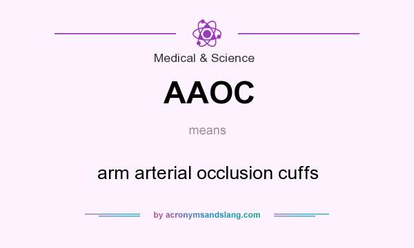 What does AAOC mean? It stands for arm arterial occlusion cuffs
