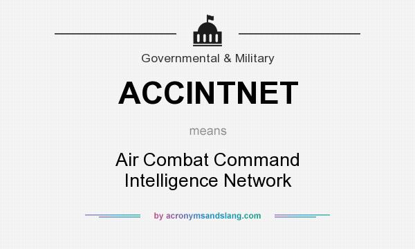 What does ACCINTNET mean? It stands for Air Combat Command Intelligence Network