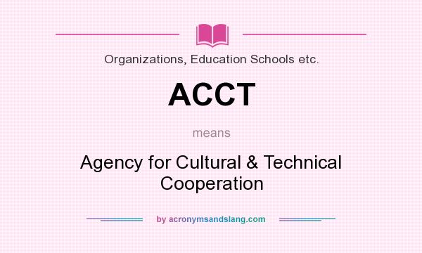 What does ACCT mean? It stands for Agency for Cultural & Technical Cooperation