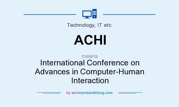 What does ACHI mean? It stands for International Conference on Advances in Computer-Human Interaction