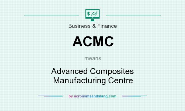 What does ACMC mean? It stands for Advanced Composites Manufacturing Centre