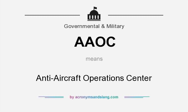 What does AAOC mean? It stands for Anti-Aircraft Operations Center