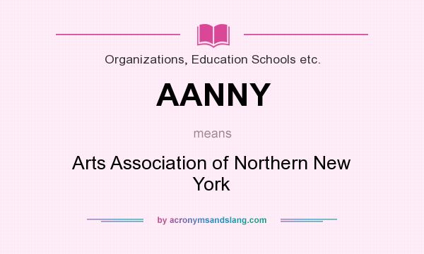 What does AANNY mean? It stands for Arts Association of Northern New York