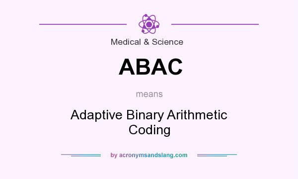 What does ABAC mean? It stands for Adaptive Binary Arithmetic Coding