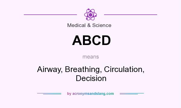 What does ABCD mean? It stands for Airway, Breathing, Circulation, Decision
