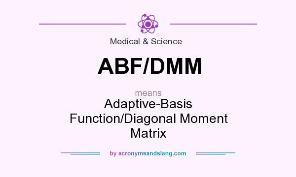 What does ABF/DMM mean? It stands for Adaptive-Basis Function/Diagonal Moment Matrix