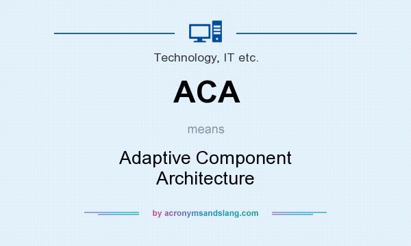 What does ACA mean? It stands for Adaptive Component Architecture