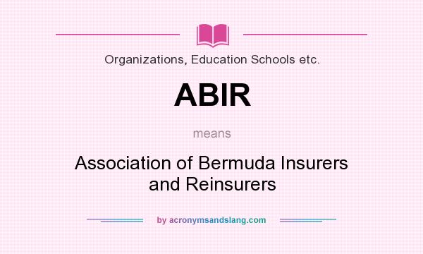 What does ABIR mean? It stands for Association of Bermuda Insurers and Reinsurers