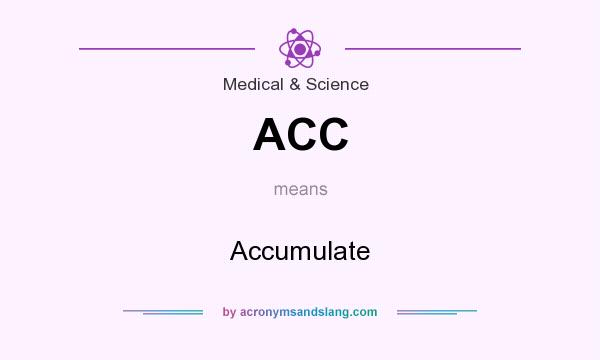 What does ACC mean? It stands for Accumulate