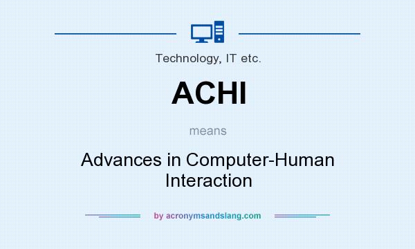 What does ACHI mean? It stands for Advances in Computer-Human Interaction