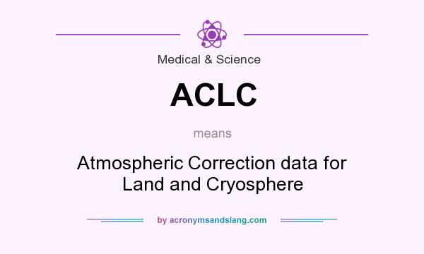 What does ACLC mean? It stands for Atmospheric Correction data for Land and Cryosphere