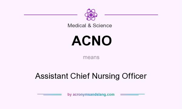 What does ACNO mean? It stands for Assistant Chief Nursing Officer