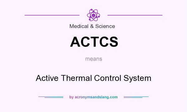 What does ACTCS mean? It stands for Active Thermal Control System