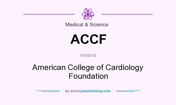 What does ACCF mean? It stands for American College of Cardiology Foundation