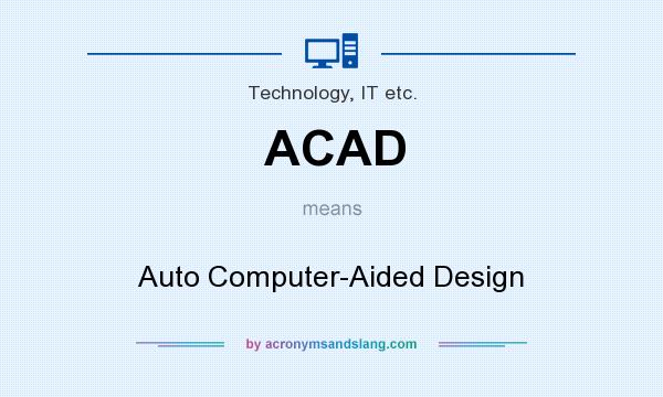 What does ACAD mean? It stands for Auto Computer-Aided Design
