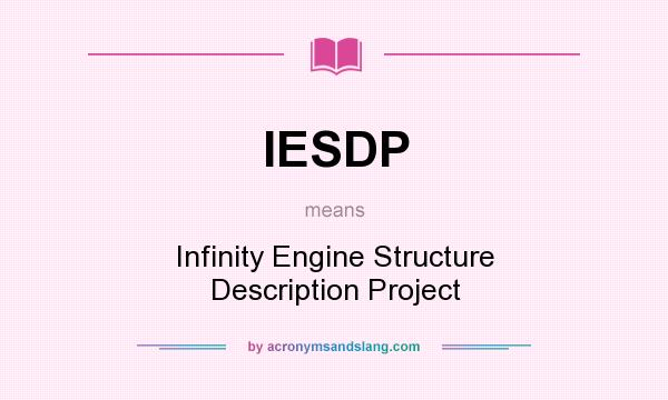 What does IESDP mean? It stands for Infinity Engine Structure Description Project
