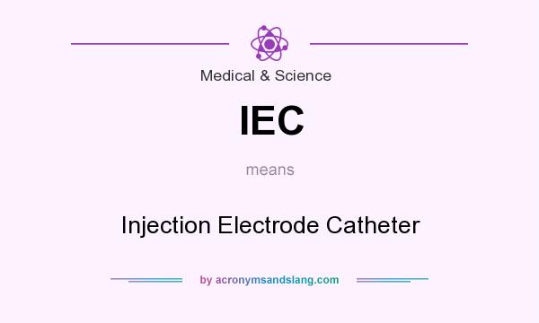 What does IEC mean? It stands for Injection Electrode Catheter