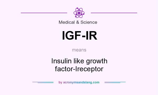 What does IGF-IR mean? It stands for Insulin like growth factor-Ireceptor