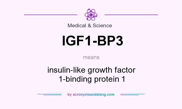 What does IGF1-BP3 mean? It stands for insulin-like growth factor 1-binding protein 1