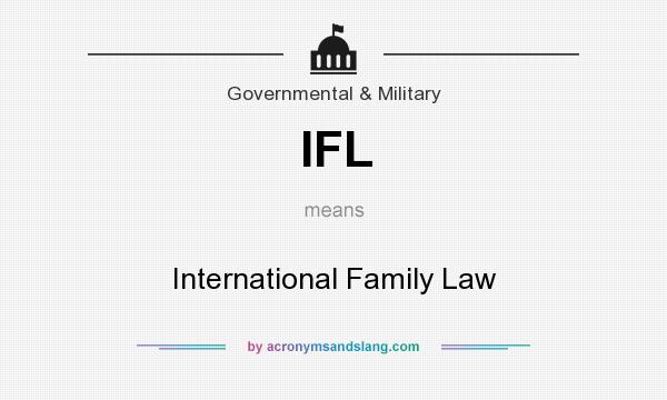 What does IFL mean? It stands for International Family Law