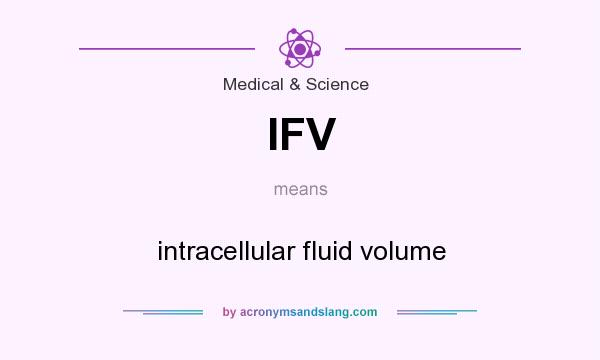 What does IFV mean? It stands for intracellular fluid volume
