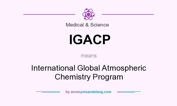 What does IGACP mean? It stands for International Global Atmospheric Chemistry Program