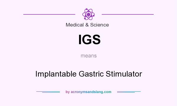 What does IGS mean? It stands for Implantable Gastric Stimulator